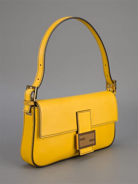 fendi baguette bag yellow|genuine Fendi baguette.